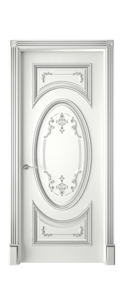 Багет 15 ДГ | Белая эмаль патина серебро