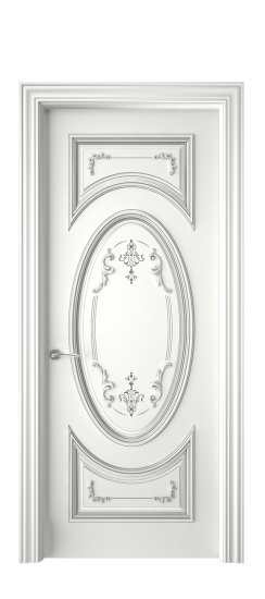 Багет 15 ДГ | Белая эмаль патина серебро