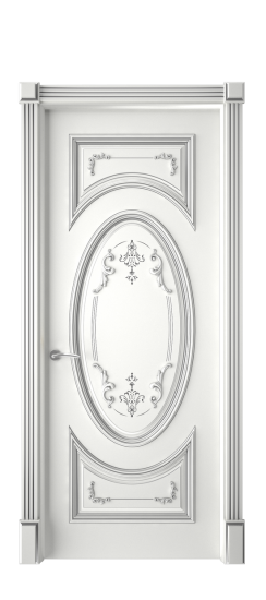 Багет 15 ДГ | Белая эмаль патина серебро