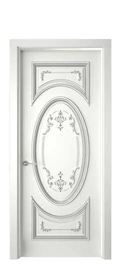 Багет 15 ДГ | Белая эмаль патина серебро