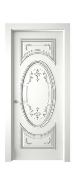 Багет 15 ДГ | Белая эмаль патина серебро