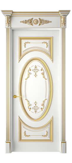 Багет 15 ДГ | Белая эмаль патина золото