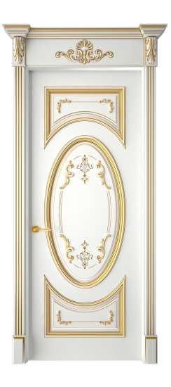 Багет 15 ДГ | Белая эмаль патина золото