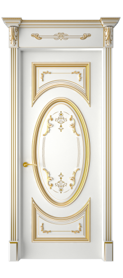 Багет 15 ДГ | Белая эмаль патина золото