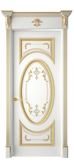 Багет 15 ДГ | Белая эмаль патина золото