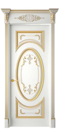 Багет 15 ДГ | Белая эмаль патина золото