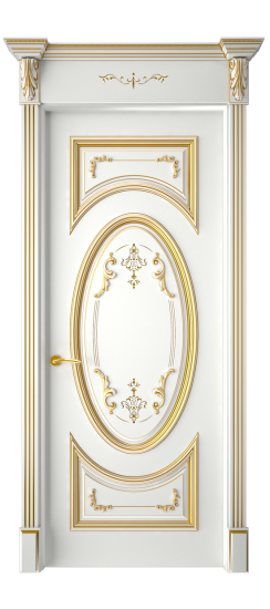 Багет 15 ДГ | Белая эмаль патина золото