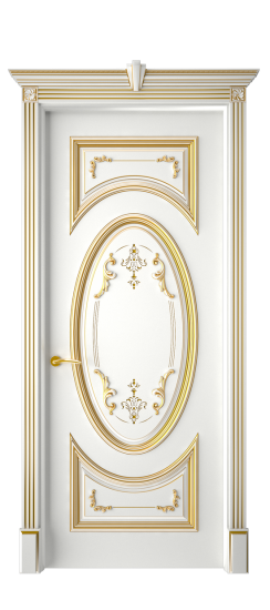 Багет 15 ДГ | Белая эмаль патина золото