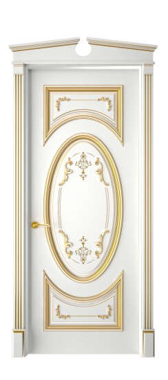 Багет 15 ДГ | Белая эмаль патина золото