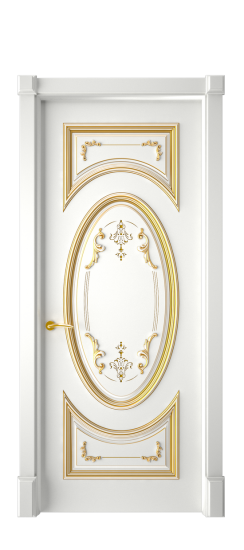 Багет 15 ДГ | Белая эмаль патина золото