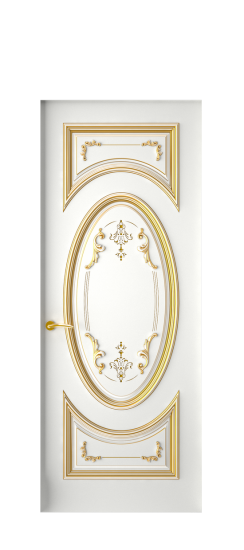 Багет 15 ДГ | Белая эмаль патина золото