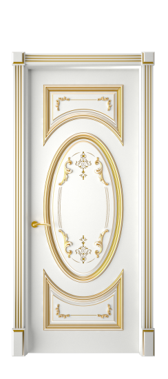 Багет 15 ДГ | Белая эмаль патина золото