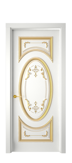 Багет 15 ДГ | Белая эмаль патина золото