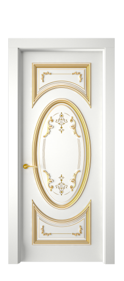 Багет 15 ДГ | Белая эмаль патина золото