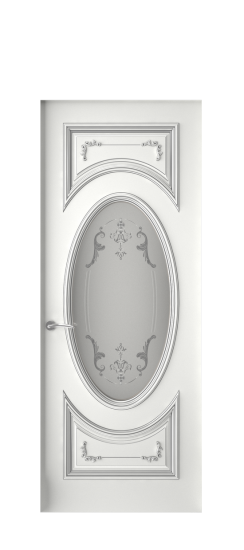 Багет 15 ДО | Белая эмаль патина серебро