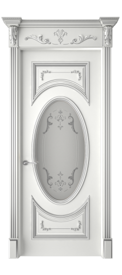 Багет 15 ДО | Белая эмаль патина серебро