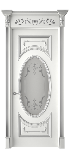 Багет 15 ДО | Белая эмаль патина серебро