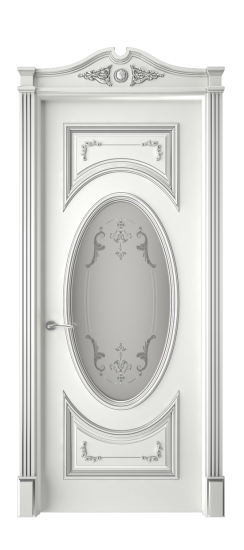 Багет 15 ДО | Белая эмаль патина серебро