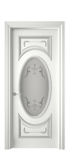 Багет 15 ДО | Белая эмаль патина серебро