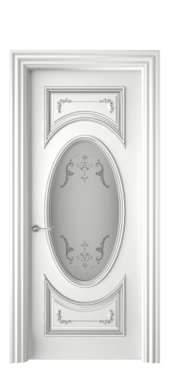 Багет 15 ДО | Белая эмаль патина серебро