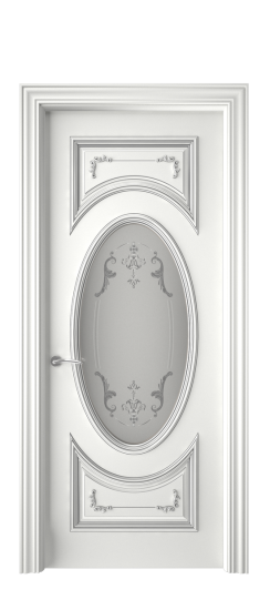 Багет 15 ДО | Белая эмаль патина серебро