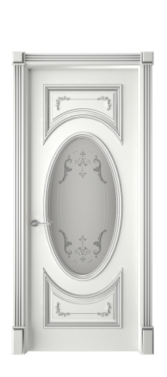 Багет 15 ДО | Белая эмаль патина серебро