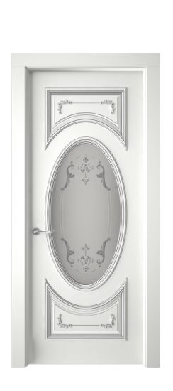 Багет 15 ДО | Белая эмаль патина серебро