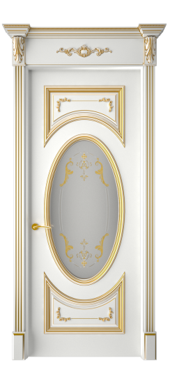 Багет 15 ДО | Белая эмаль патина золото