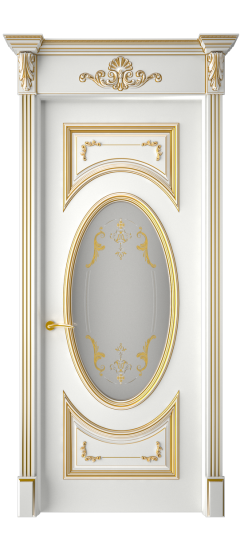 Багет 15 ДО | Белая эмаль патина золото