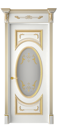 Багет 15 ДО | Белая эмаль патина золото