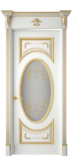 Багет 15 ДО | Белая эмаль патина золото