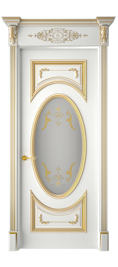 Багет 15 ДО | Белая эмаль патина золото