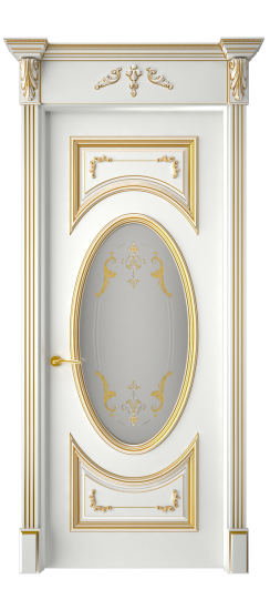 Багет 15 ДО | Белая эмаль патина золото