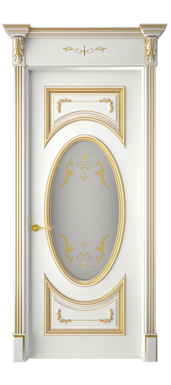 Багет 15 ДО | Белая эмаль патина золото