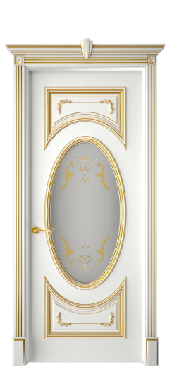 Багет 15 ДО | Белая эмаль патина золото