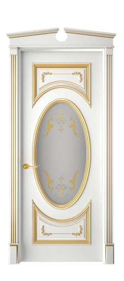 Багет 15 ДО | Белая эмаль патина золото