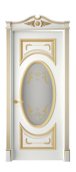 Багет 15 ДО | Белая эмаль патина золото