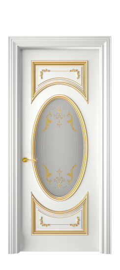 Багет 15 ДО | Белая эмаль патина золото