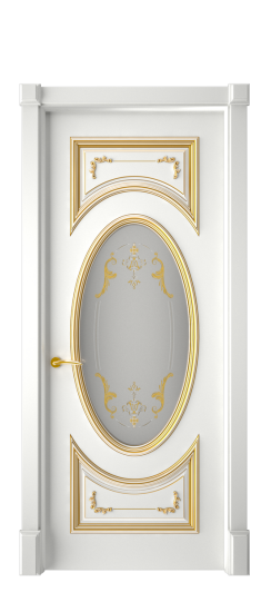 Багет 15 ДО | Белая эмаль патина золото