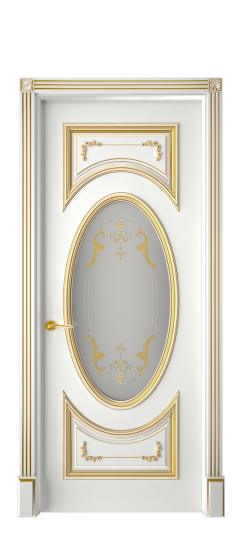 Багет 15 ДО | Белая эмаль патина золото