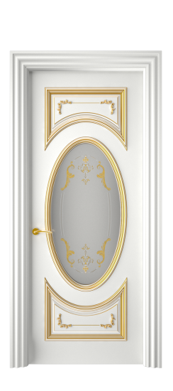 Багет 15 ДО | Белая эмаль патина золото