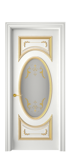 Багет 15 ДО | Белая эмаль патина золото