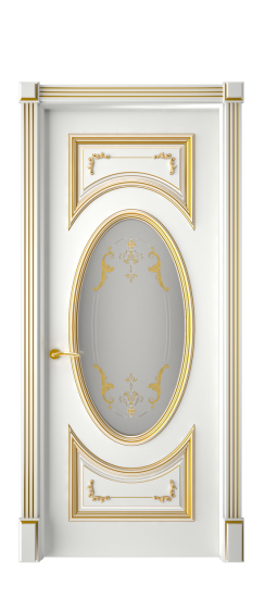 Багет 15 ДО | Белая эмаль патина золото