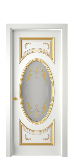 Багет 15 ДО | Белая эмаль патина золото