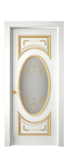 Багет 15 ДО | Белая эмаль патина золото