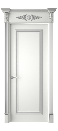 Багет 16 ДГ | Белая эмаль патина серебро