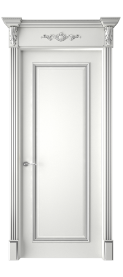 Багет 16 ДГ | Белая эмаль патина серебро