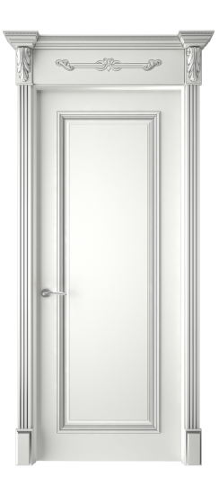 Багет 16 ДГ | Белая эмаль патина серебро