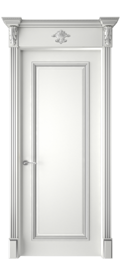 Багет 16 ДГ | Белая эмаль патина серебро