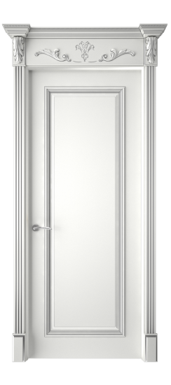 Багет 16 ДГ | Белая эмаль патина серебро